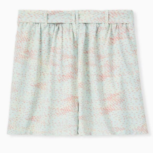 Torrid SELF TIE MID SHORT - CREPE MULTI DOTS & MINT BLUE - Picture 2 of 10